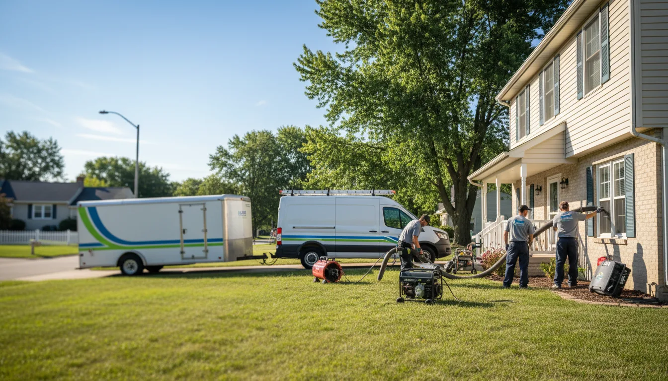 Flooded Basement Restoration And Cleanup With Repair in Michigan City, IN near me